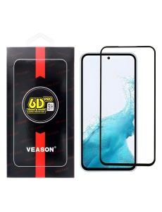 Стъклен противоударен протектор VEASON 6D Full Glue за Samsung Galaxy A56 с олеофобно покритие против отпечатъци