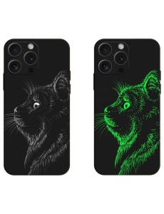 Флуоресцентен силиконов светещ в тъмното висококачествен гръб ЛУКСОС за iPhone 14 Pro