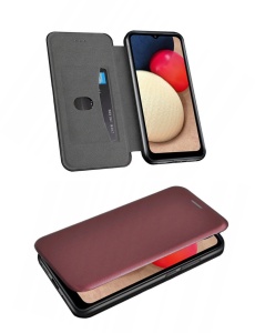 Червен калъф тип тефтер за телефон MP Forcell за Samsung A22 5G с място за карти и банкноти