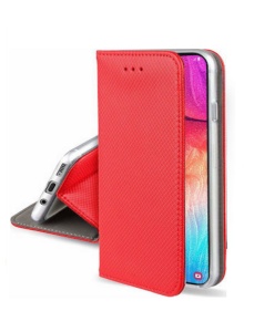 Червен кожен калъф тип тефтер за телефон Kare за Xiaomi Redmi 12