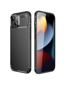 Черен калъф Carbon Auto Focus за IPHONE 13