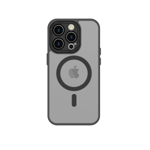 Черен гръб Mag Safe с предпазно стъкло на камерите за IPHONE 14 Pro