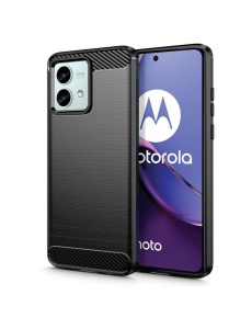 Черен калъф Toptel Carbon за Moto G84
