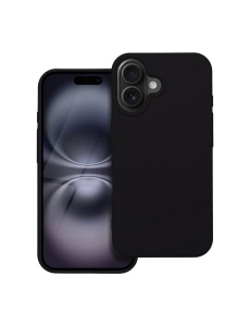 Черен силиконов гръб POLY за iPhone 17