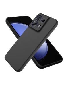 Черен силиконов гръб POLY за Moto Edge 50 Neo