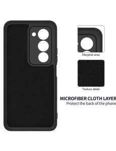 Черен силиконов калъф POLY за Xiaomi Redmi 15