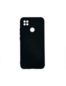 Черен силиконов калъф Poly с велур отвътре за Xiaomi Redmi 9C