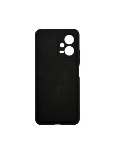 Черен силиконов гръб Poly с велур отвътре за Xiaomi Redmi Note 12 5G