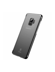 Baseus Electroplate PVC черен кант за Samsung S9 с прецизни изрязвания за камера и бутони