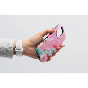Case for iPhone 15 Forcell F-Protect Mirage compatible with Magsafe Military Drop-Test pink marble - Img 7