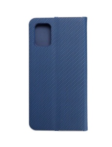Kалъф тефтер син CARBON WITH FRAME за Samsung A41 с място за карти и банкноти