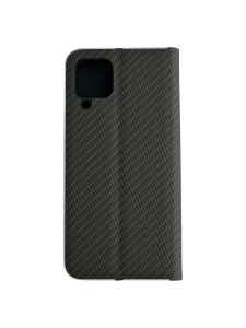 Kалъф тефтер черен CARBON WITH FRAME за Huawei P40 Lite 4G с магнитно затваряне