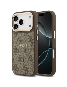 Original Guess Case за 17 Pro Max съвместим с MagSafe, brown