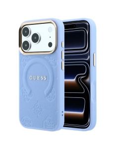 Original Guess Case за 17 Pro Max съвместим с MagSafe, sky blue