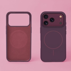 Silicone Thin Mag case за iPhone 18 Pro, dark cherry - Img 4