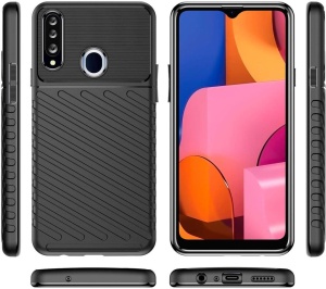 Висококачествен черен кейс Thunder за Samsung A20s