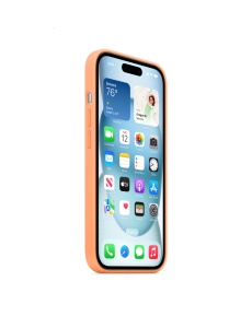 Елегантен Оригинален гръб за iPhone 15 Портокалово оранжево