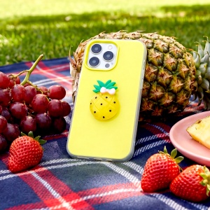 Жълт Гръб с 3Д Плодова Фигурка Fruit 2in1 за Samsung Galaxy A17 със защита от удари и надрасквания