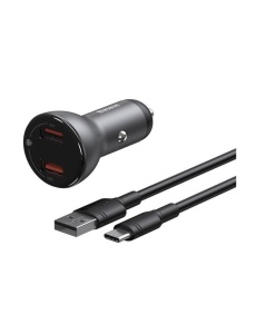 Зарядно за кола Baseus Type C и USB Едновременно зареждане и удобство за бърз пренос на данни