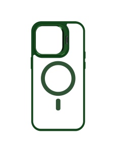 Зелен кейс Kickstand Luxury MagSafe за iPhone 15 Pro