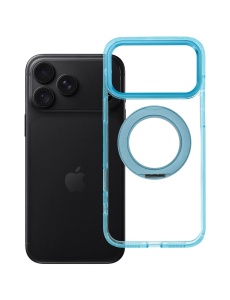 Кейс Frame Circle Stand за iPhone 18 Pro, съвместим с MagSafe – светло син
