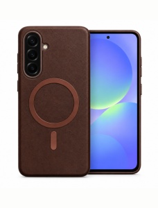 Кейс Gentleman Mag Cover за Samsung Galaxy A36, съвместим с MagSafe – кафяв