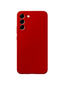 Нежен Вишнев калъф за телефон с велур Poly за Samsung S22 Plus