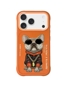 Оранжев Гръб с булдог "Nimmy Case" за iPhone 17 Pro