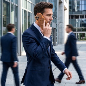 Оранжев Гръб "LUXGRIP Mag Case" за iPhone 16 Pro - Img 2
