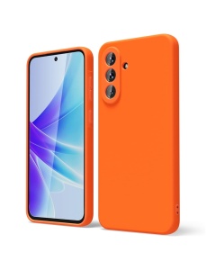 Оранжев силиконов гръб POLY за Samsung Galaxy S25 FE