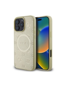 Оригинален златен калъф MagSafe Guess за IPHONE 16 Pro