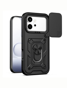 Противоударен черен калъф Camera Cover за Honor 600 Pro