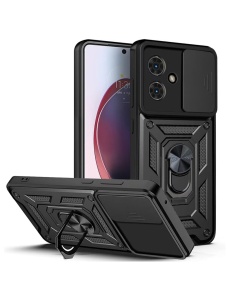 Противоударен черен калъф Camera Cover за Moto G55