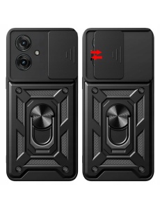 Противоударен черен кейс Camera Cover за Moto G55