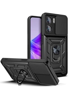 Противоударен черен калъф Camera Cover за Motorola Moto E22 E22i