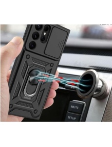 Противоударен черен гръб Camera Cover за Samsung S24 Ultra