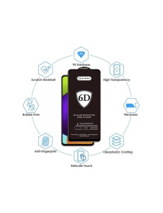 Пълно покривен Закален Стъклен Протектор Tlf 6D за Moto G35