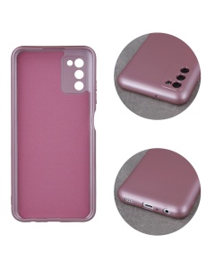 Розов Силиконов Гръб с Металически Ефект Metallic Silicone за Moto G54