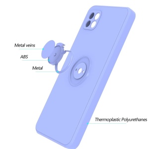Светло Син Гръб Ring Silicone Venus за Samsung A22 5G със защита от удари и надрасквания