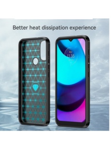 Силиконов гръб Top Carbon за Motorola Moto E20 със защита от удари и надрасквания