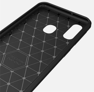 Силикон гръб Carbon за Samsung A20e със защита от удари и надрасквания