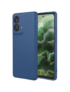 Син силиконов гръб POLY за Moto G35