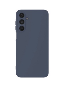 Тъмно син силиконов калъф Poly с велур отвътре за Samsung A16