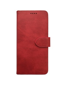 Червен кожен калъф тип тефтер за телефон "Fancy 2" за Honor Magic 8 Lite