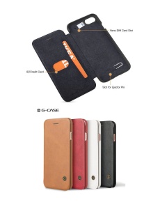Червен Кожен кейс G Case за Samsung A7 2018