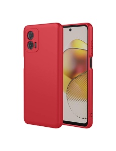 Червен силиконов гръб POLY за Moto G53