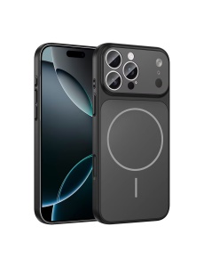 Черен гръб със защита на камерите и имитация на iPhone 17 Pro Make 17 за iPhone 16 Pro