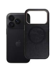 Черен гръб с еко кожа "Gentleman Mag Cover" за iPhone 18 Pro