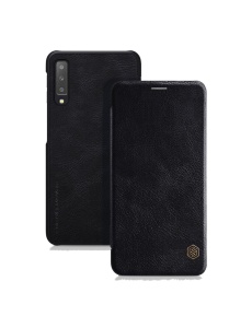 Черен Кожен Калъф G Case за Samsung A7 2018