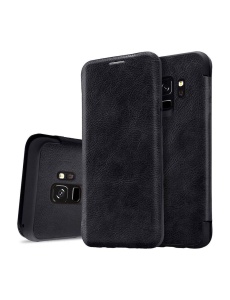 Черен Кожен Калъф G Case за Samsung S9